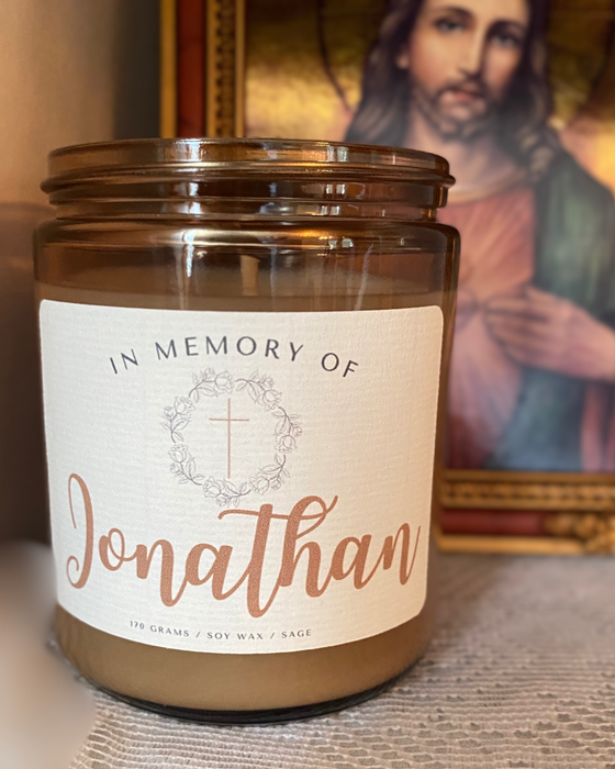 In Memory Of - Candle - Personalized Name