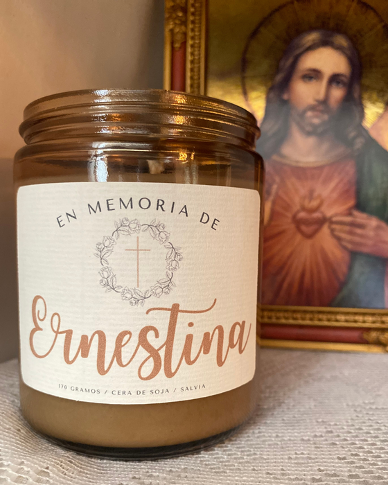 In Memory Of - Candle - Personalized Name